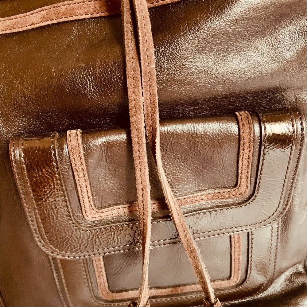 YVES SAINT LAURENT YSL SEVERINE LEATHER TOTE W DUST BAG MADE IN ITALY - Picture 4 of 16